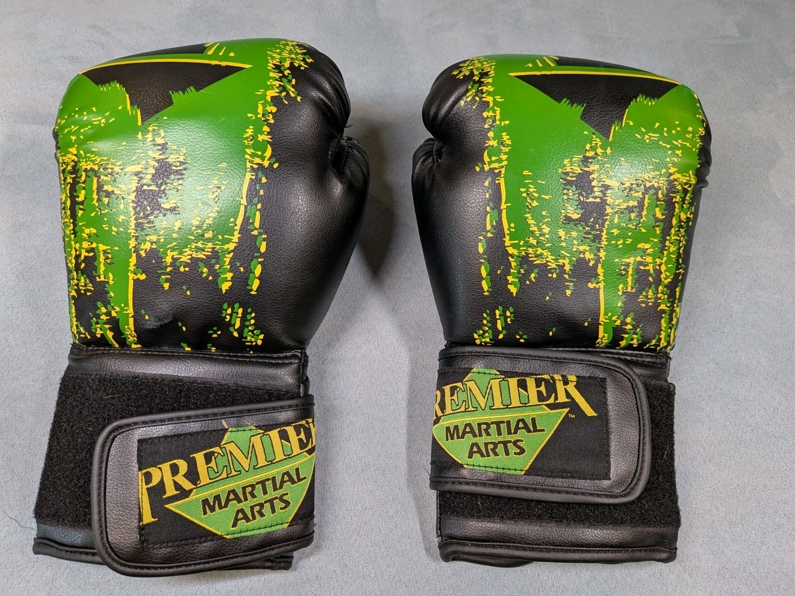Premier Adult Deluxe Martial Art Glove 16 oz. Lime Green Black Yellow