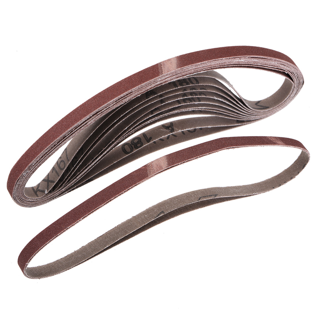 3/8-inch x 21-inch(9mm x 533mm) Sanding Belt 180 Grit Aluminum Oxide 12pcs