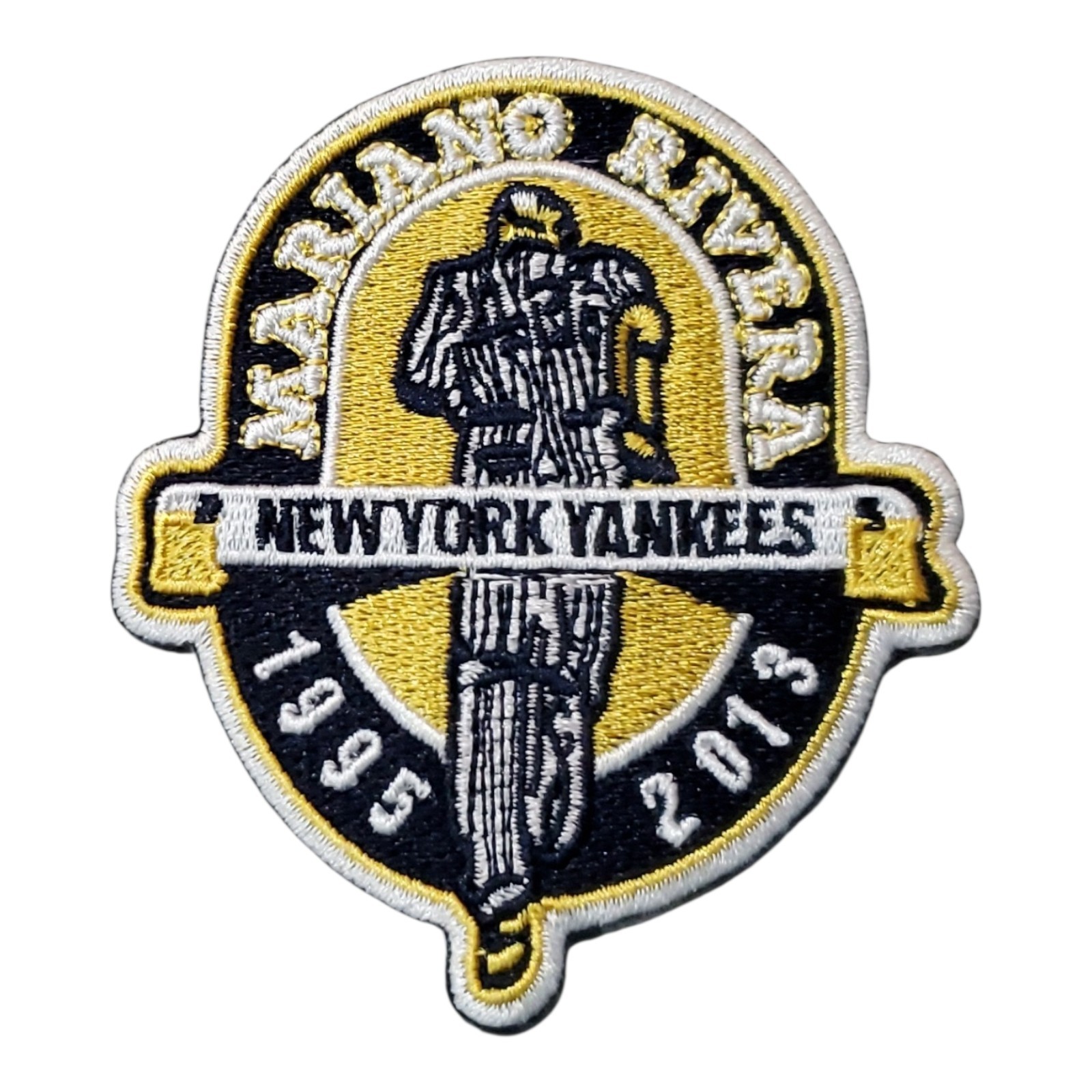 Commemorative Patch Mariano Rivera MLB. Yankees. Embroidered. Iron On. 3"x 2.75"