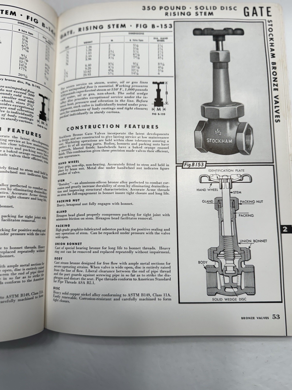 STOCKHAM VALVES AND FITTINGS Wedgeplug Valves Catalog 57 Birmingham Alabama 1959