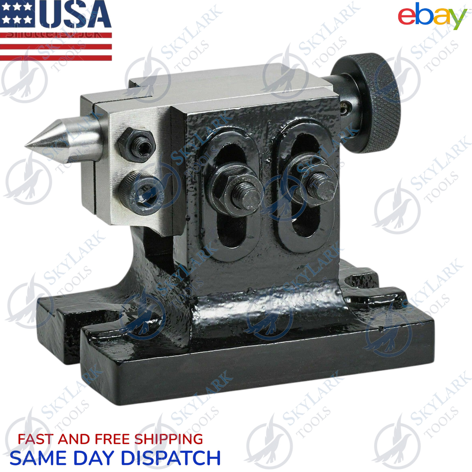 SKYLARK TOOLS Adjustable Tailstock for HV6 Rotary Table 80-108mm Center Height