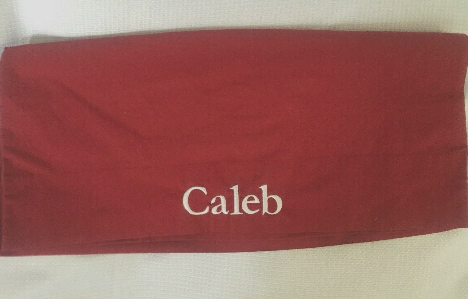 Pottery Barn Teen Red Standard Pillowcase "Caleb" NWOT
