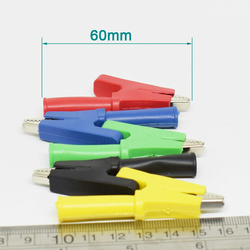 1pc Full Insulate Alligator Clip to 4mm Banana Female Test Clamp 10mm Opening