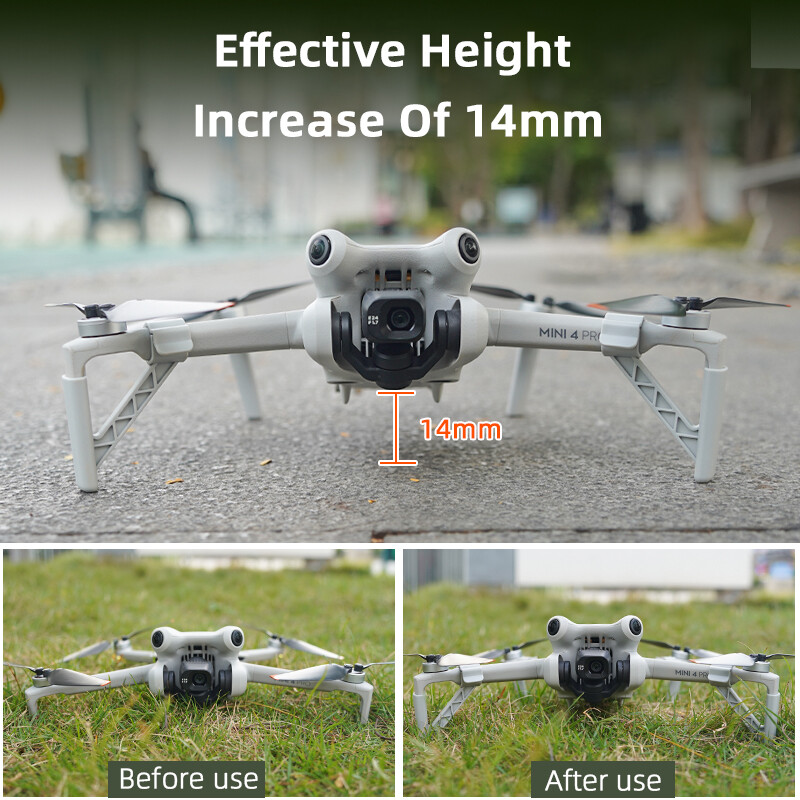 For DJI MINI 4 PRO Drone ABS Heighten Tripod Landing Gear Protector Accessories
