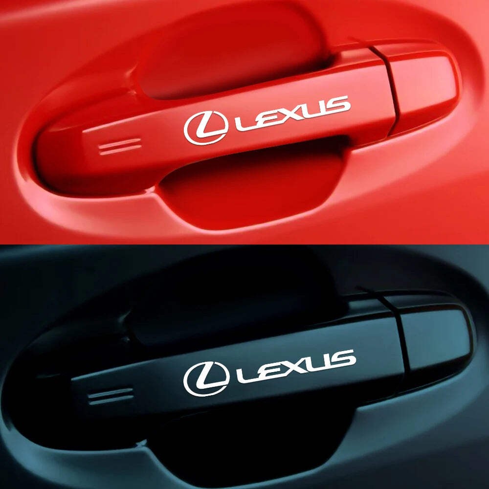 4Pcs Car vinyl Styling Door Handle Decor Stickers Decals Accessories For Lexus L