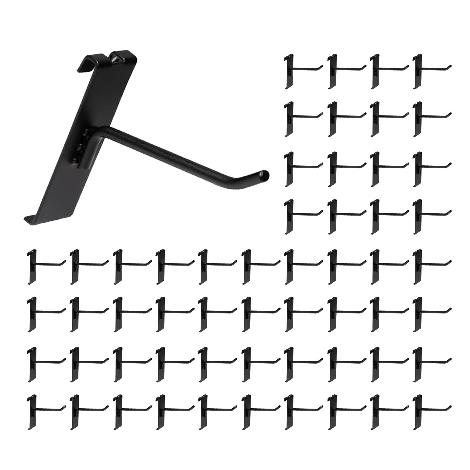 20 Pack 4" Black Grid Wall Hooks Grid Panel Hooks for Retail Home Garage