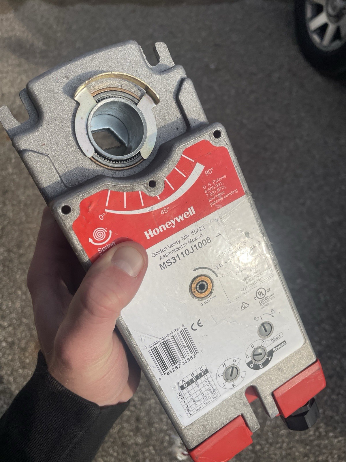 Spring Return 44 lb-in. 10 Nm Direct Coupled Actuator Model MS3110J1008