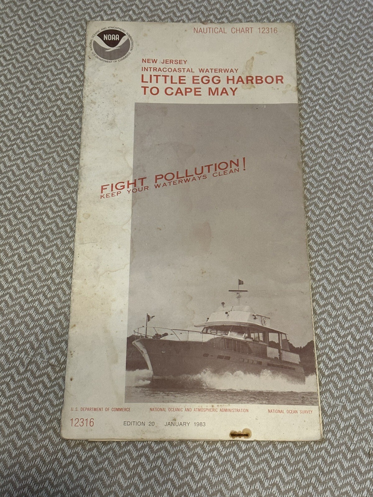 NOAA Chart NEW YORK HARBOR NEW YORK  Nautical Chart #12328 -Edition 18 1981