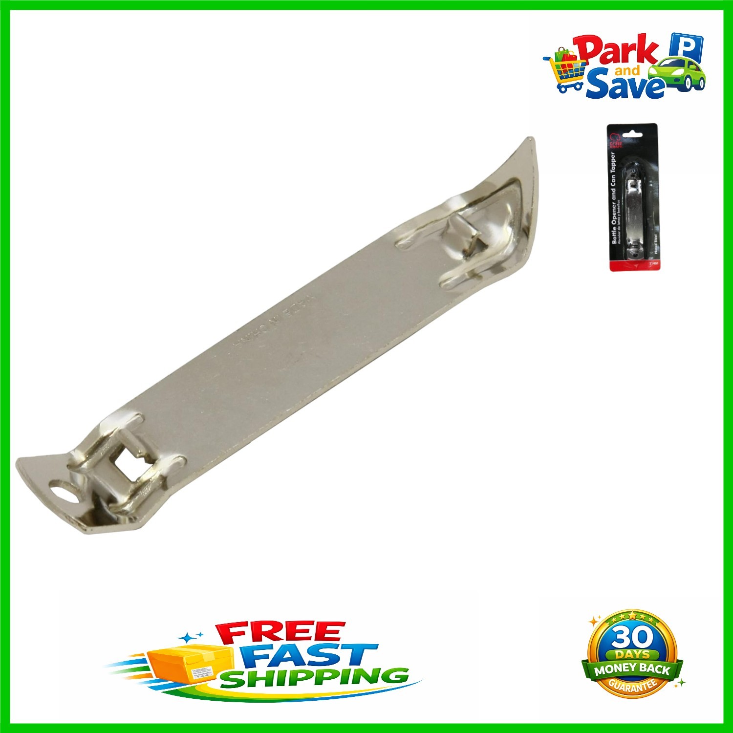 Versatile 4.25 Inch Gray Iron Bottle Opener - Dishwasher Safe & Travel Friendly