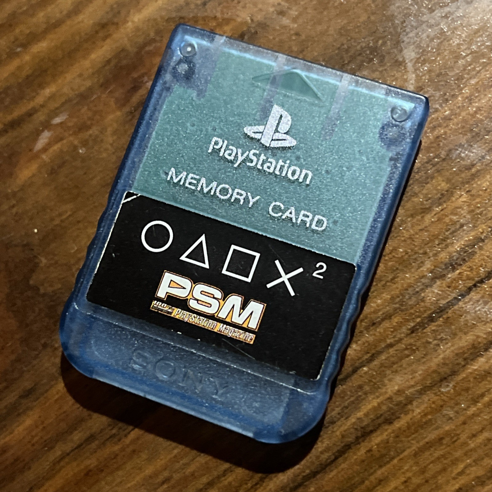 Sony Playstation 1 PS1 Official 15 Block Memory Card SCPH-1020 BLUE PSM Magazine
