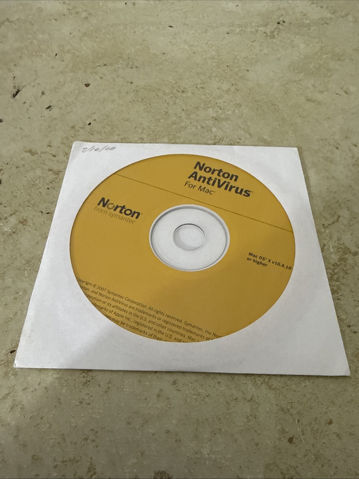Norton AntiVirus For Mac 2007 CD w/ Product Key
