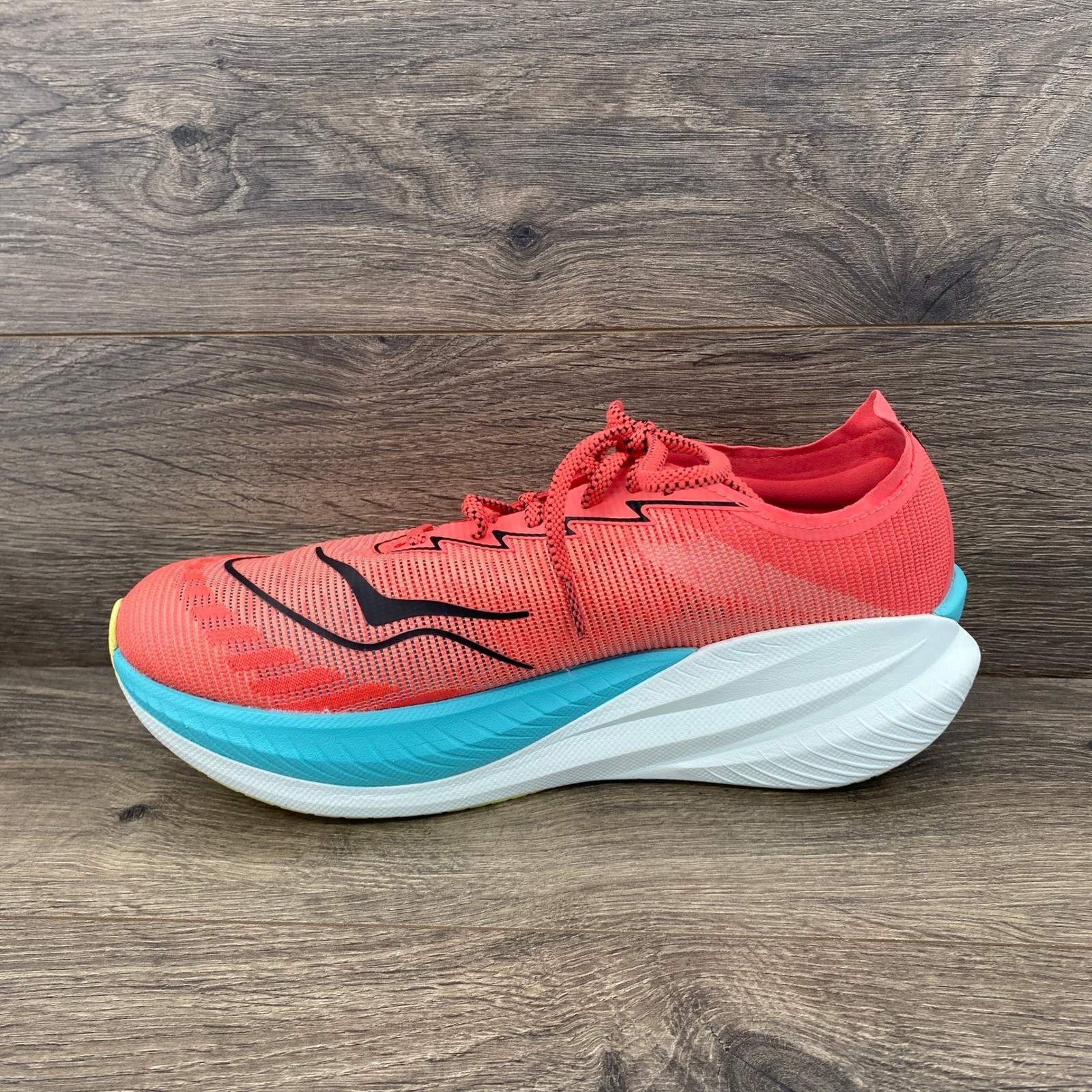Hoka Mach X 2 Men's Running Shoes Size 12 D Coral Blue Yellow