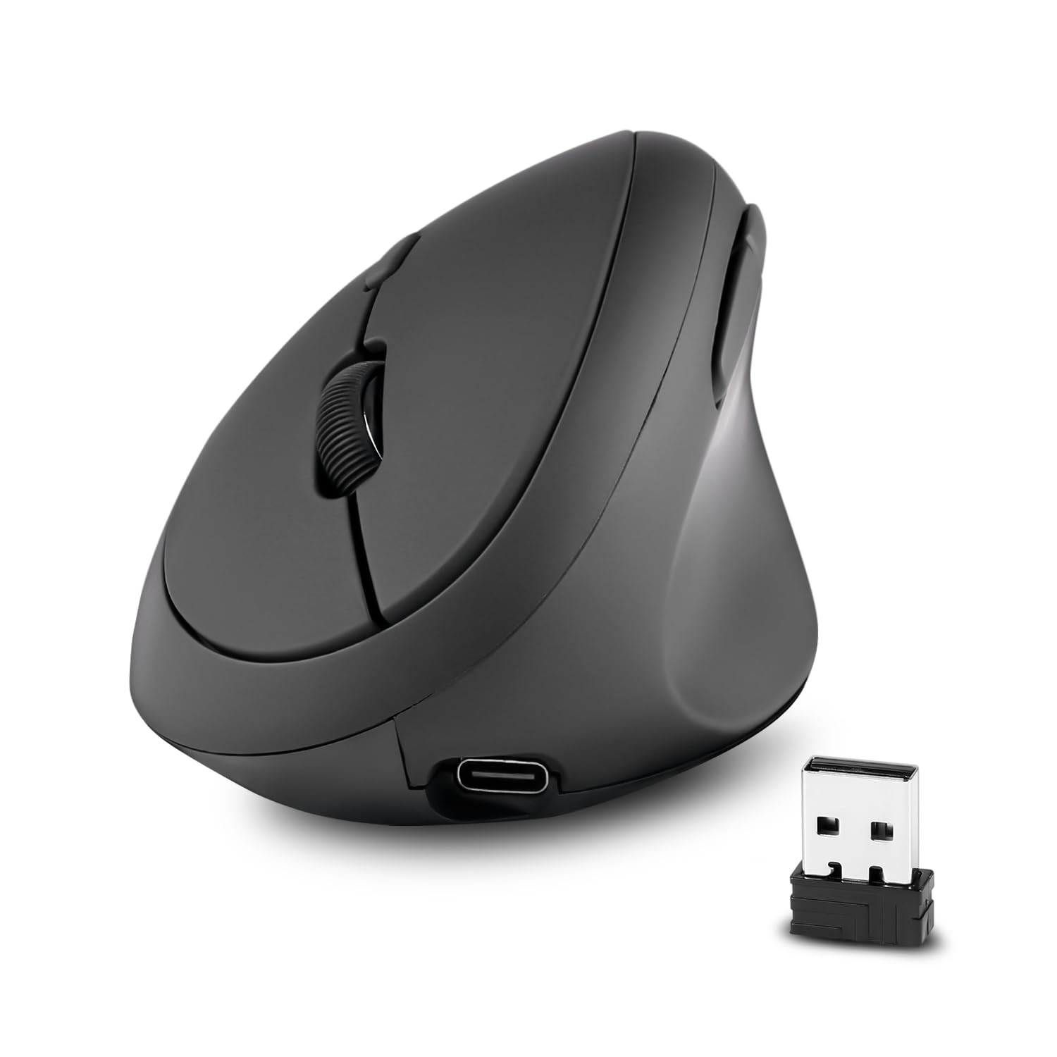 PERIMICE719R Wireless 2.4G Recharge Ergonomic Mouse Duo Wired Cordless