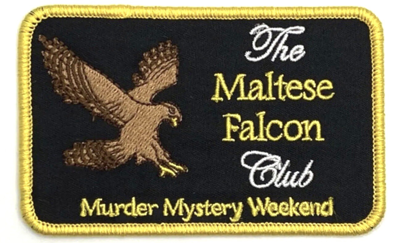 The Maltese Falcon Club Murder Mystery Golden Girls TV Show Patch Vintage Style