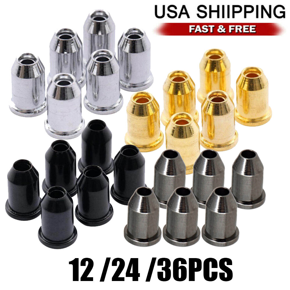 12/24/36Pcs 1/4" Guitar String Mounting Ferrules Choose Thru Body 4 Colors USA