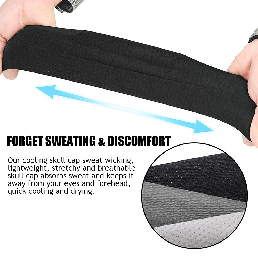 3PCS Skull Cap Helmet Liner Running Cycling Beanie Hat Sweat Wicking Men Women
