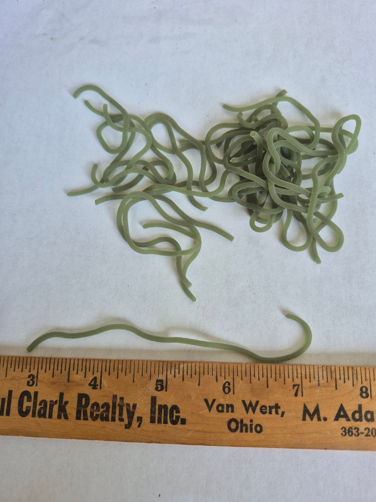20 pcs Cascade Sili Worms Olive for fly tying  and Fishing