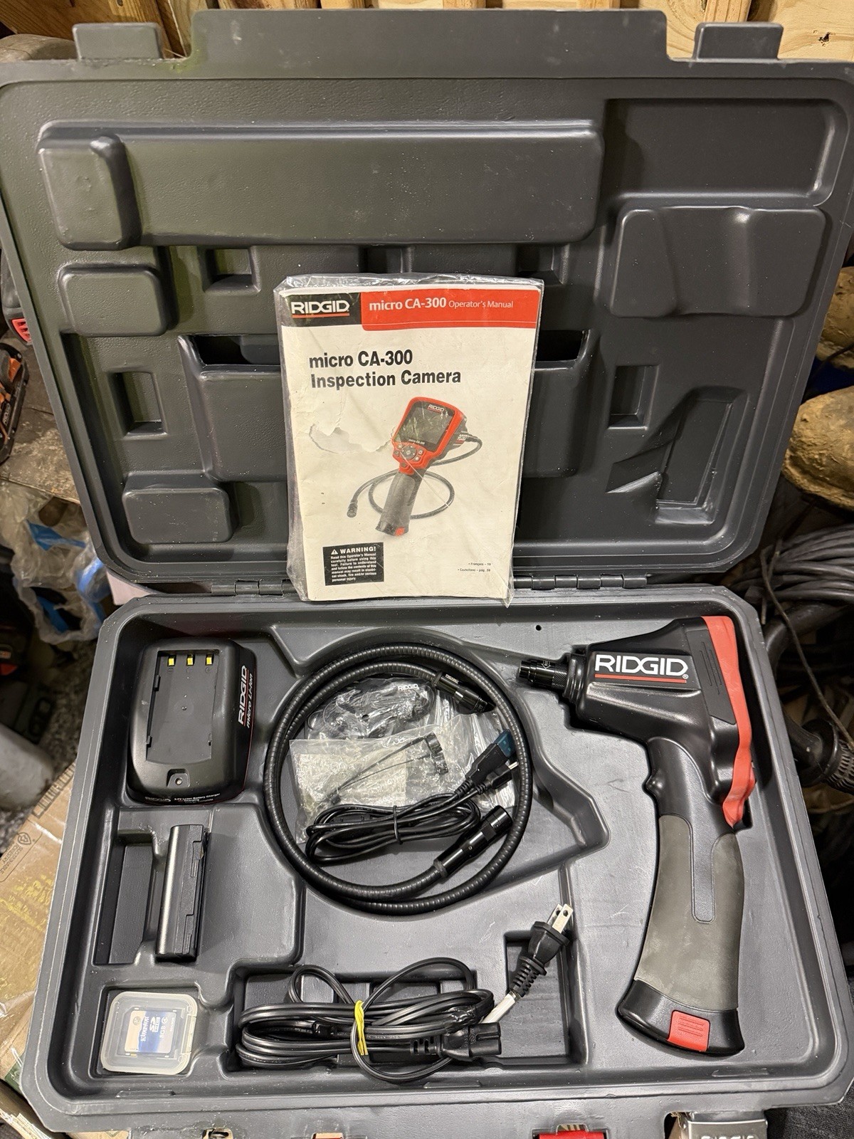 Ridgid Micro CA-300 - Inspection Camera w Extension - Case & Manual