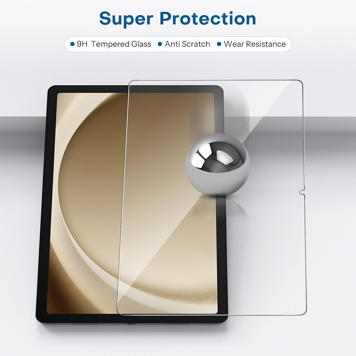 (2 Pack) Screen Cover For Samsung Galaxy Tab A9+ Screen Protector Tempered Glass