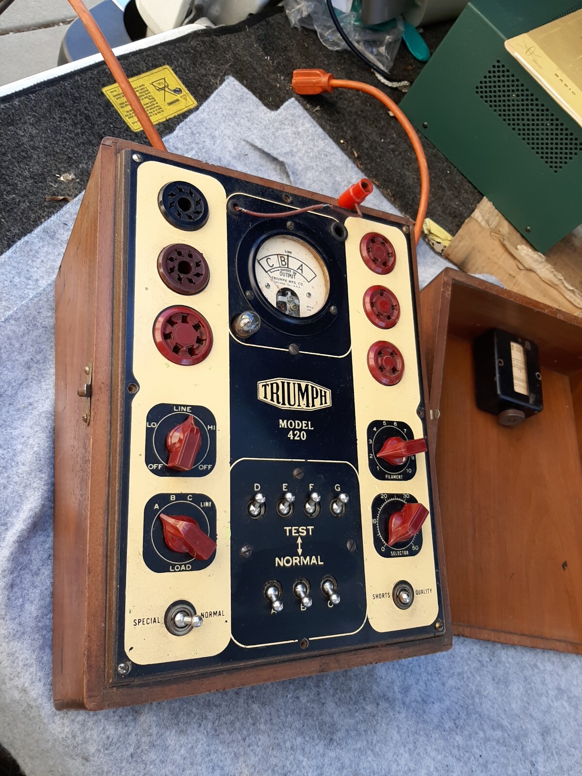 Vintage Tube Tester Triumph Rare Not Tested