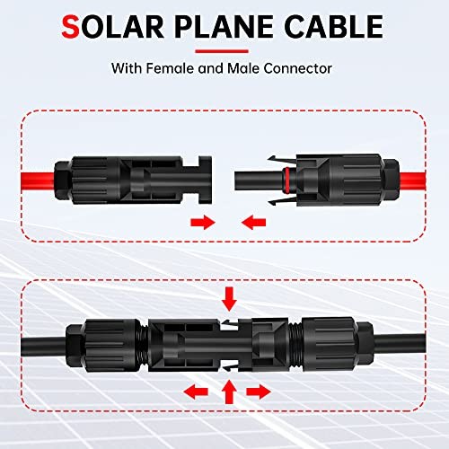 10AWG Solar Panel Connector Cable, Solar Connecter to O Ring Solar Panel