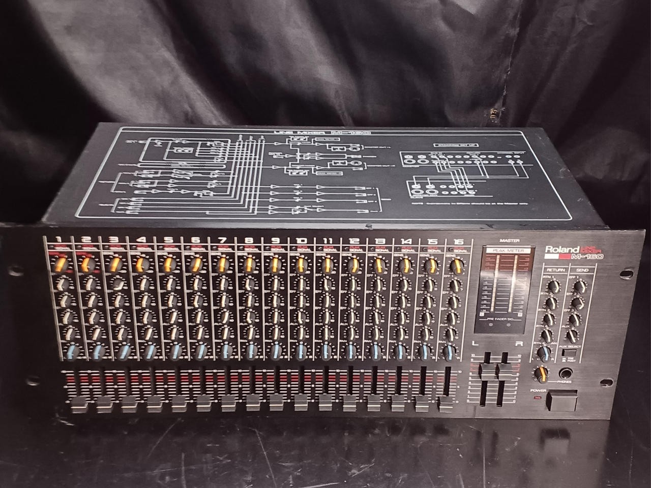 Roland M-160 16-Channel Stereo Line Mixer Audio Rackmount Vintage Used