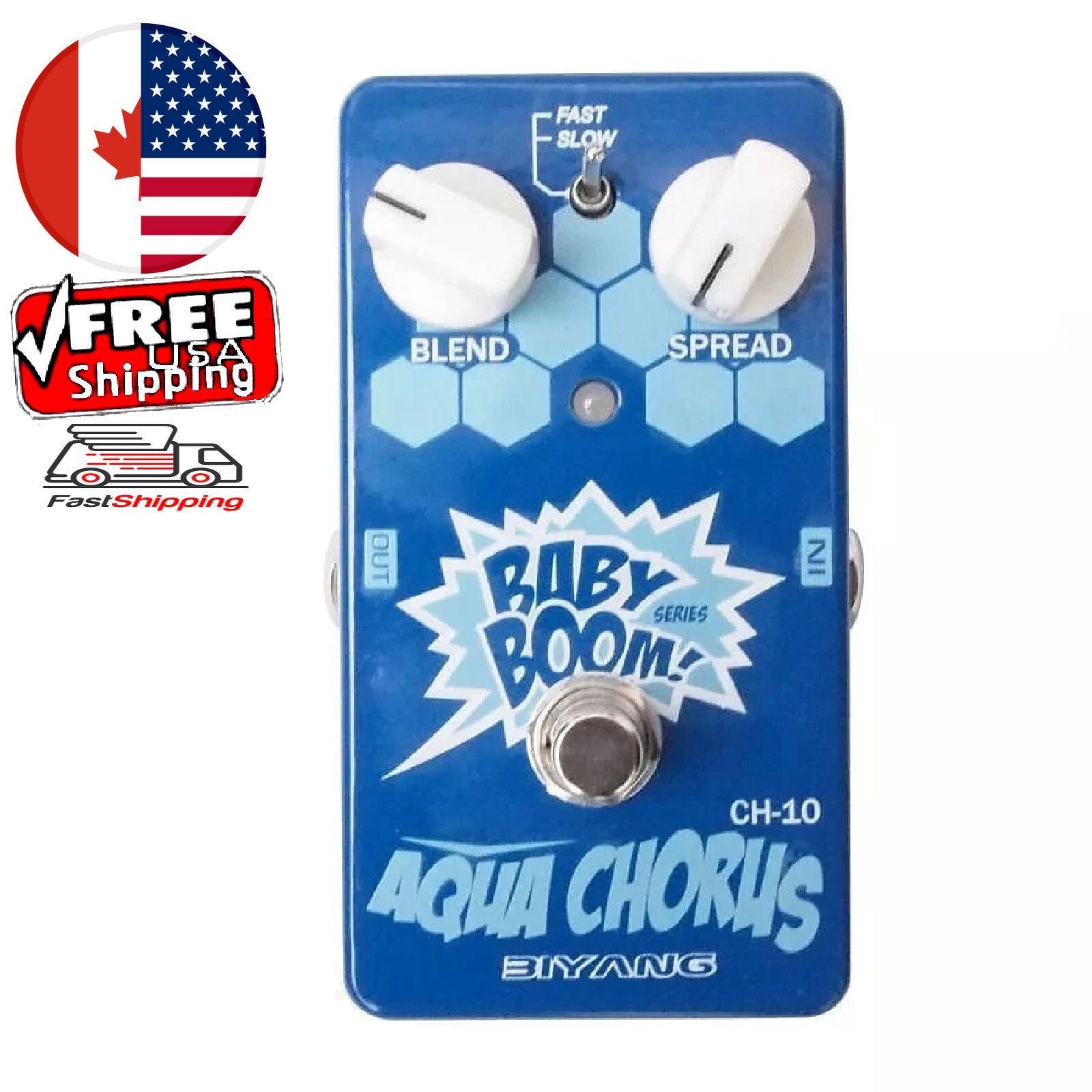 Biyang  Aqua Chorus CH-10 BABY BOOM Analog  Guitar Effect Pedal Sealed Pots NEW!