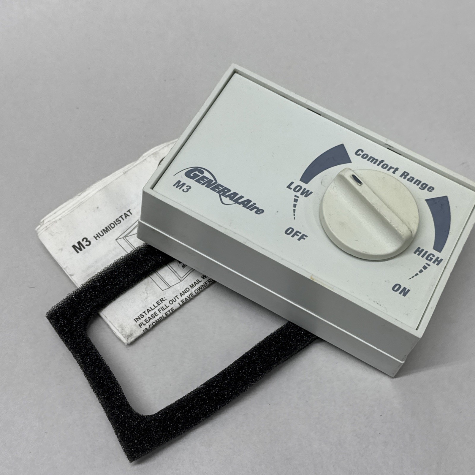 GENERALAIRE M3-07 - MHX3C WALL/DUCT MOUNT HUMIDISTAT MANUAL CONTROL