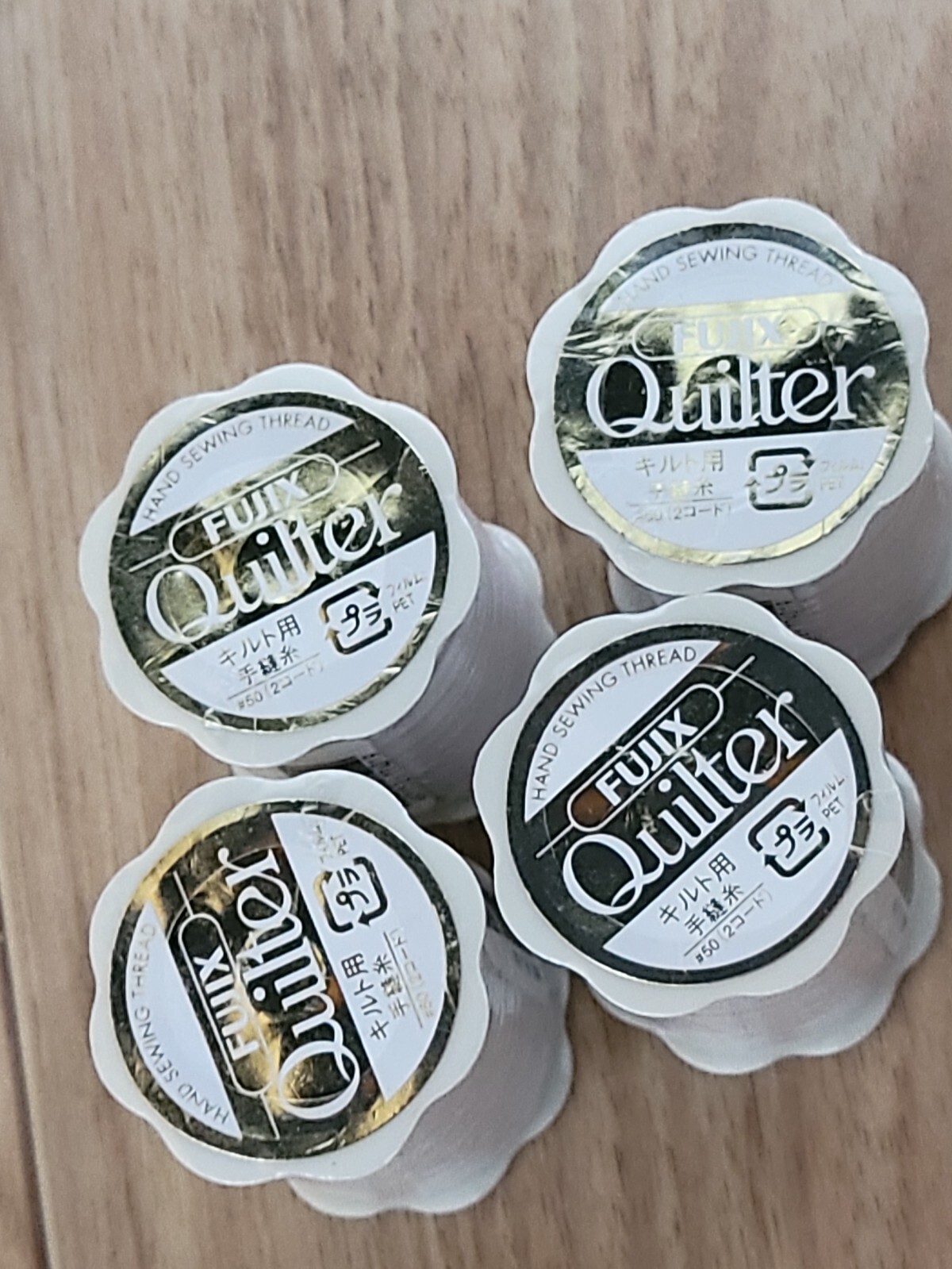 Thread FUJIX QULTER Japan White For piecing ×2 For quilting ×4 Polyester Set 6
