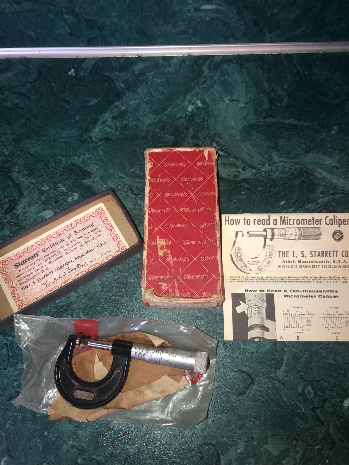 NOS L. S. Starrett 436P 1" Micrometer, Athol Mass. USA