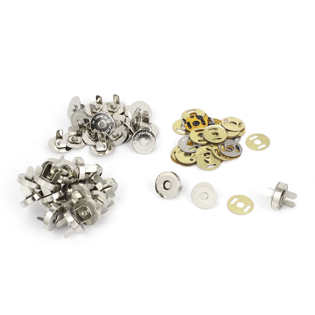 20 Set 14mm 0.55" Dia Magnetic Snaps Fasteners Handbag Purse Craft Buttons Snaps