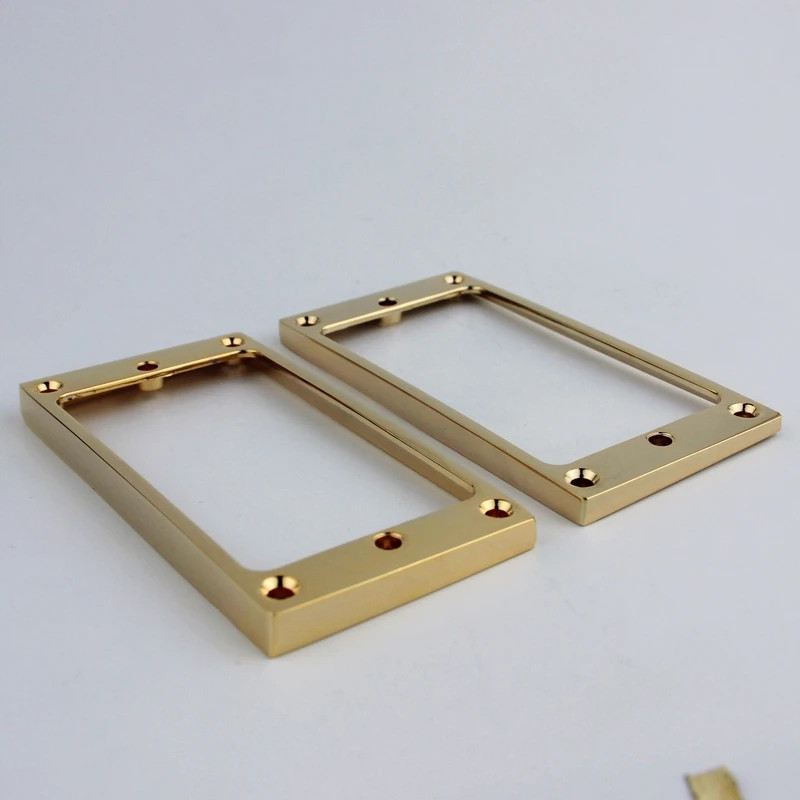 1 Set Gold Pickup Mounting Rings for Humbucker Pickups Cover Frame Flat Top Set