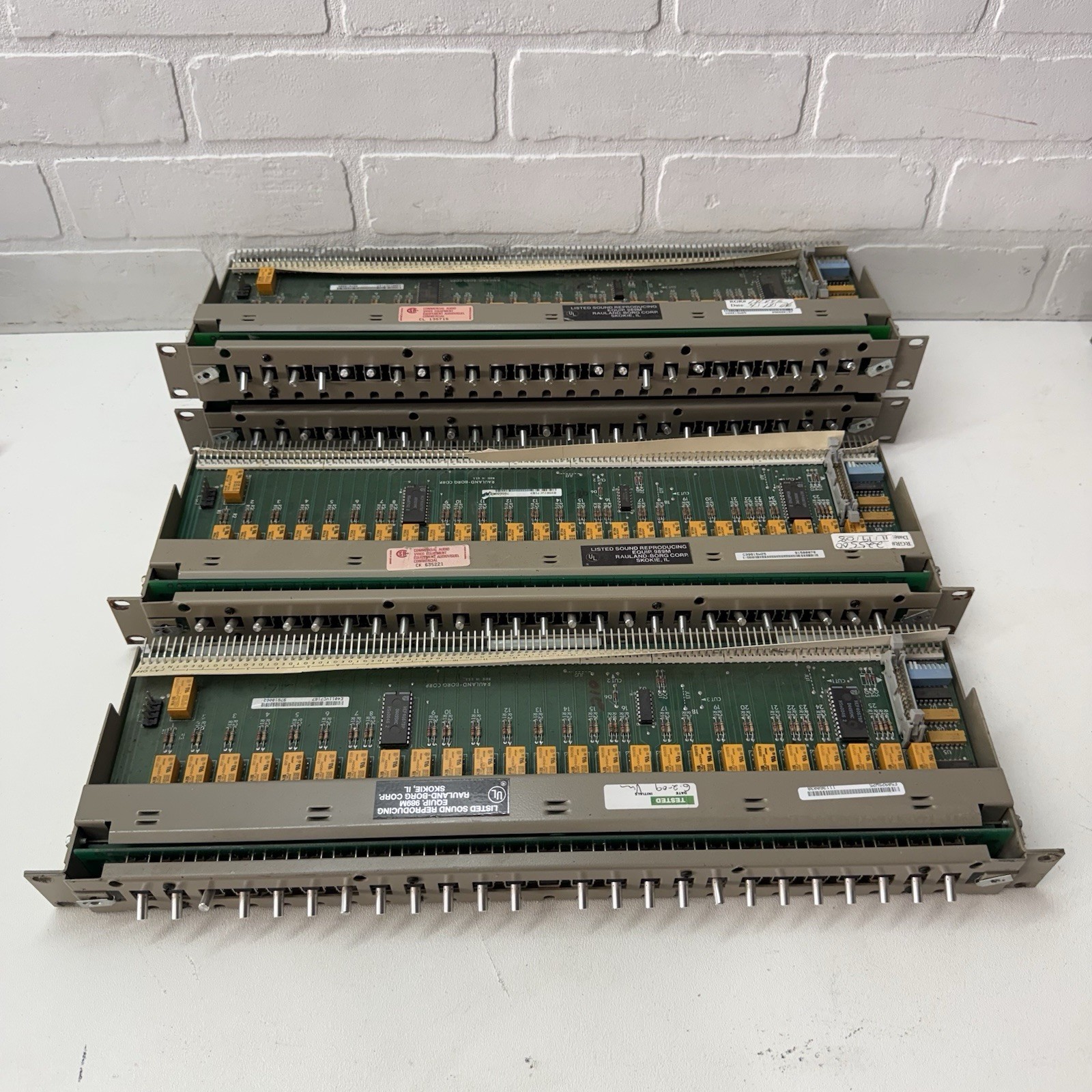 Lot of 4 Rauland-Borg SW25C 25-Position 3-Position Switch Banks – No Faceplates