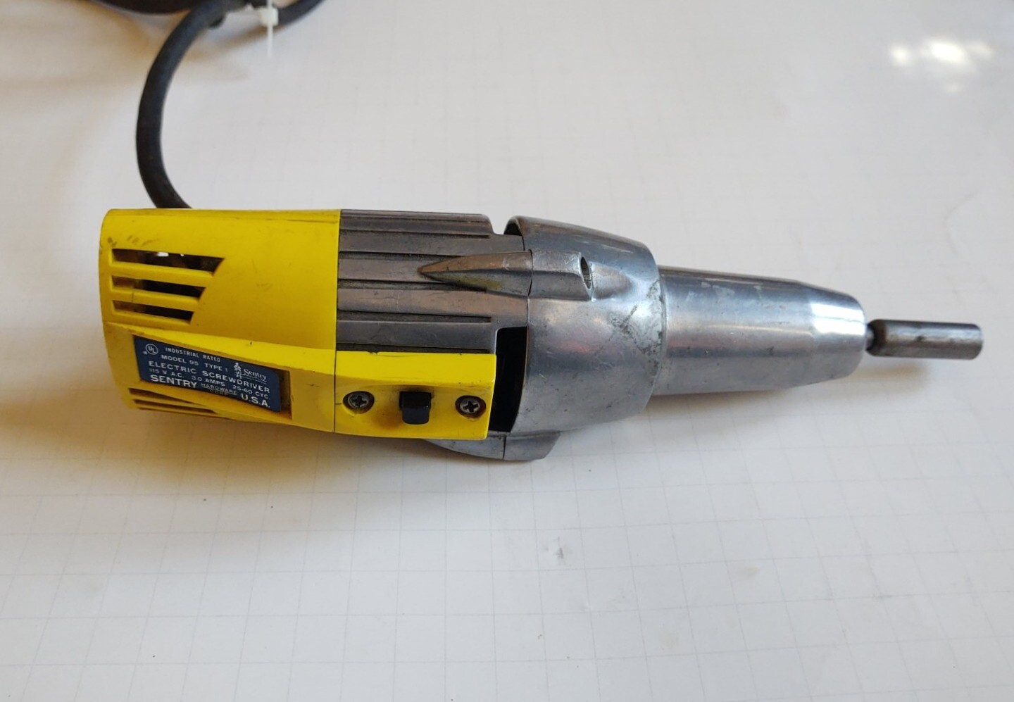 Vintage Sentry Model 95 Type 1 Electric Screwdriver Reversible 3 amp