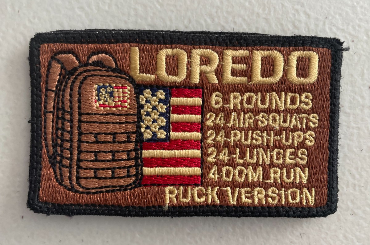 LOREDO - Hero WOD Challenge Patch - Hook and Loop Backing Panel