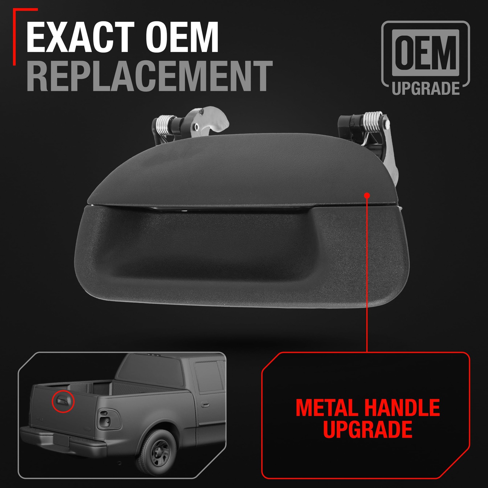 T1A Tailgate Handle Assembly Replacement, Upgraded Metal - Compatible with 19...