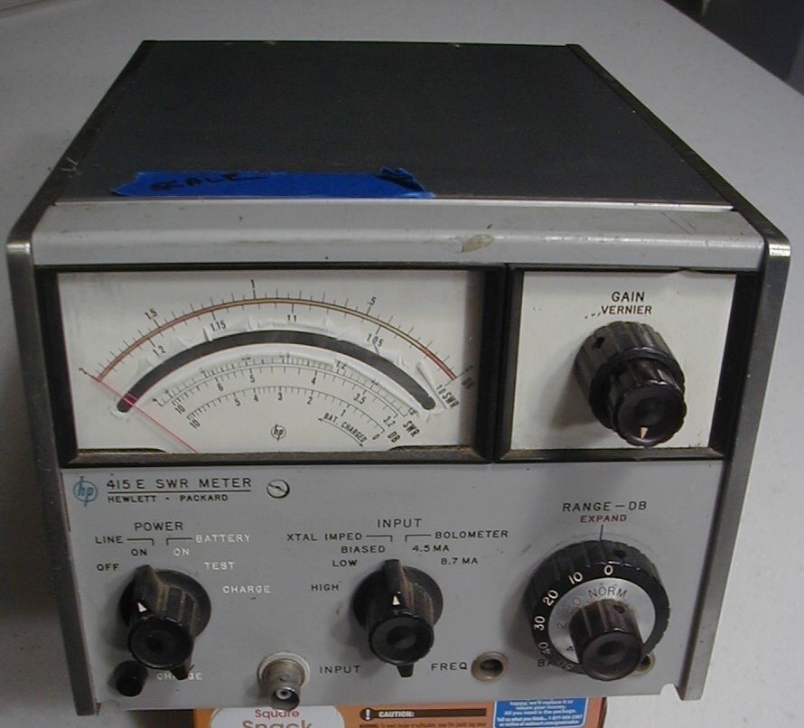 HP 415E VSWR Meter, Bad Face, for parts/repair READ