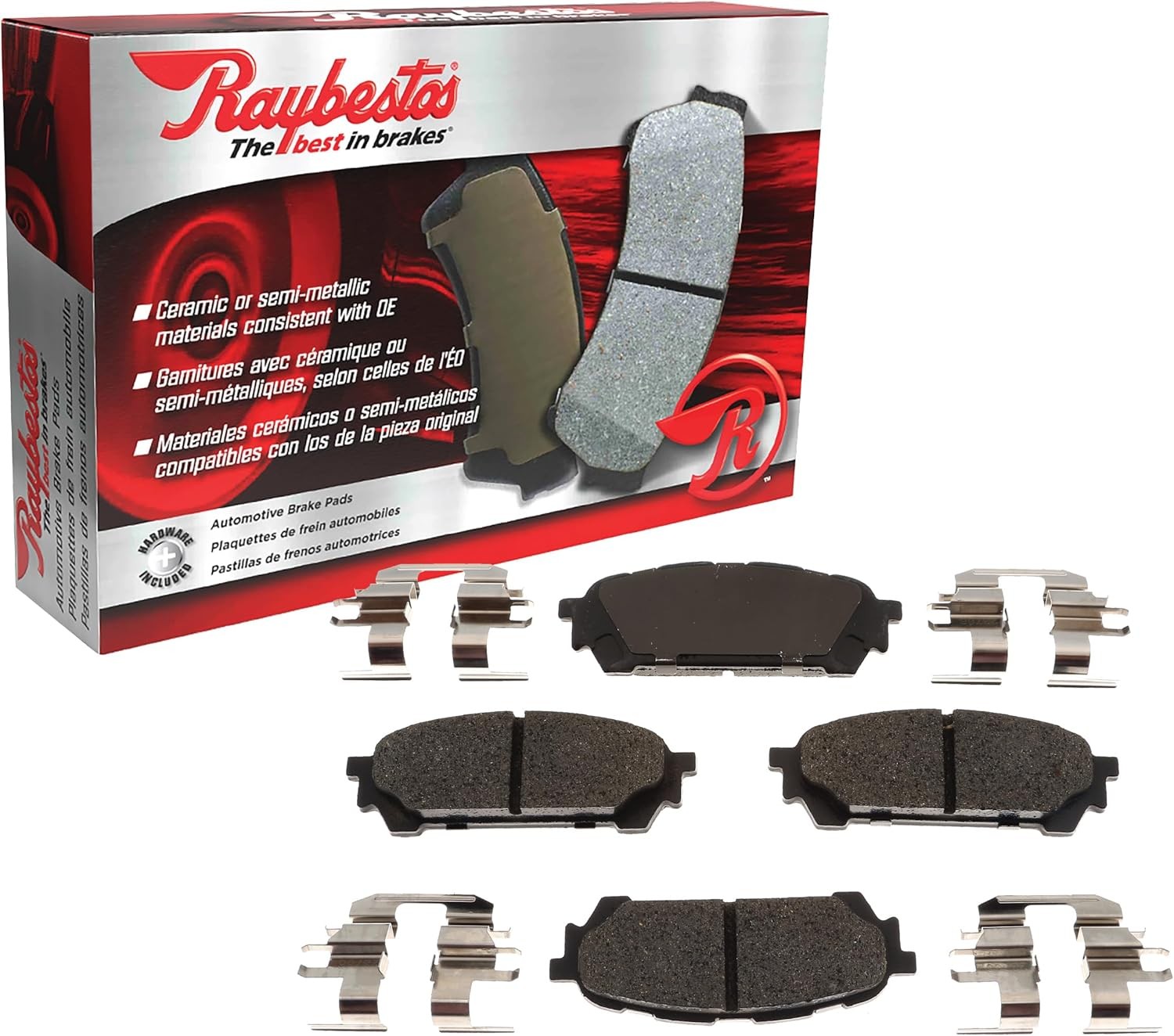 Automotive Replacement Front/Rear Brake Pad Set for Select Chevrolet, GMC (