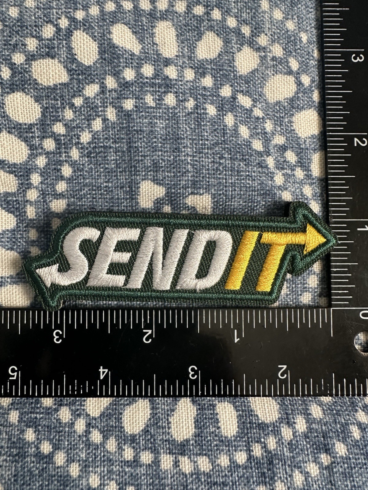 SEND IT 1x3 Embroidered Morale Patch Hook Backing Brand New