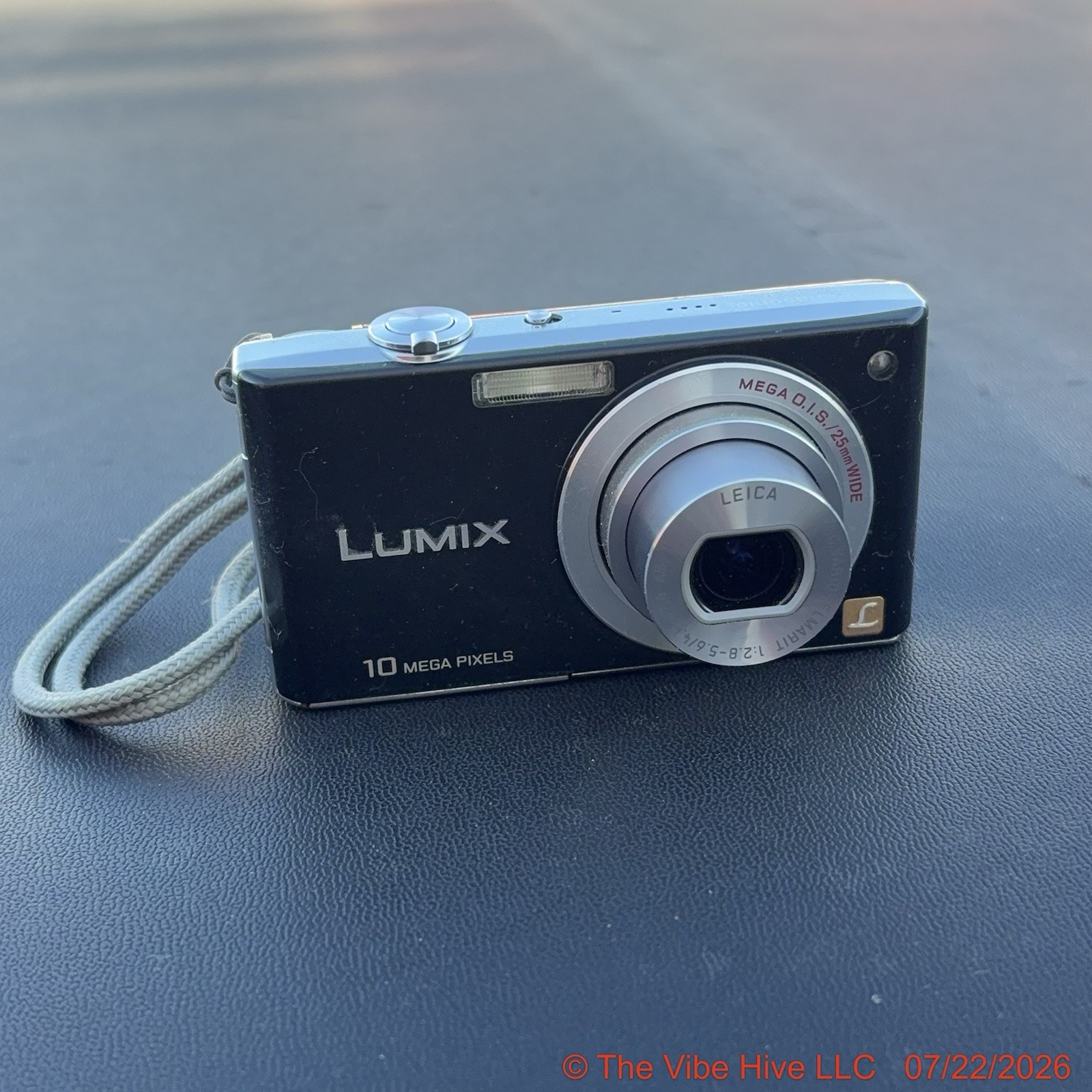 Panasonic LUMIX DMC-FX36 10.1MP Digital Camera Leica 25mm - Black No Charger
