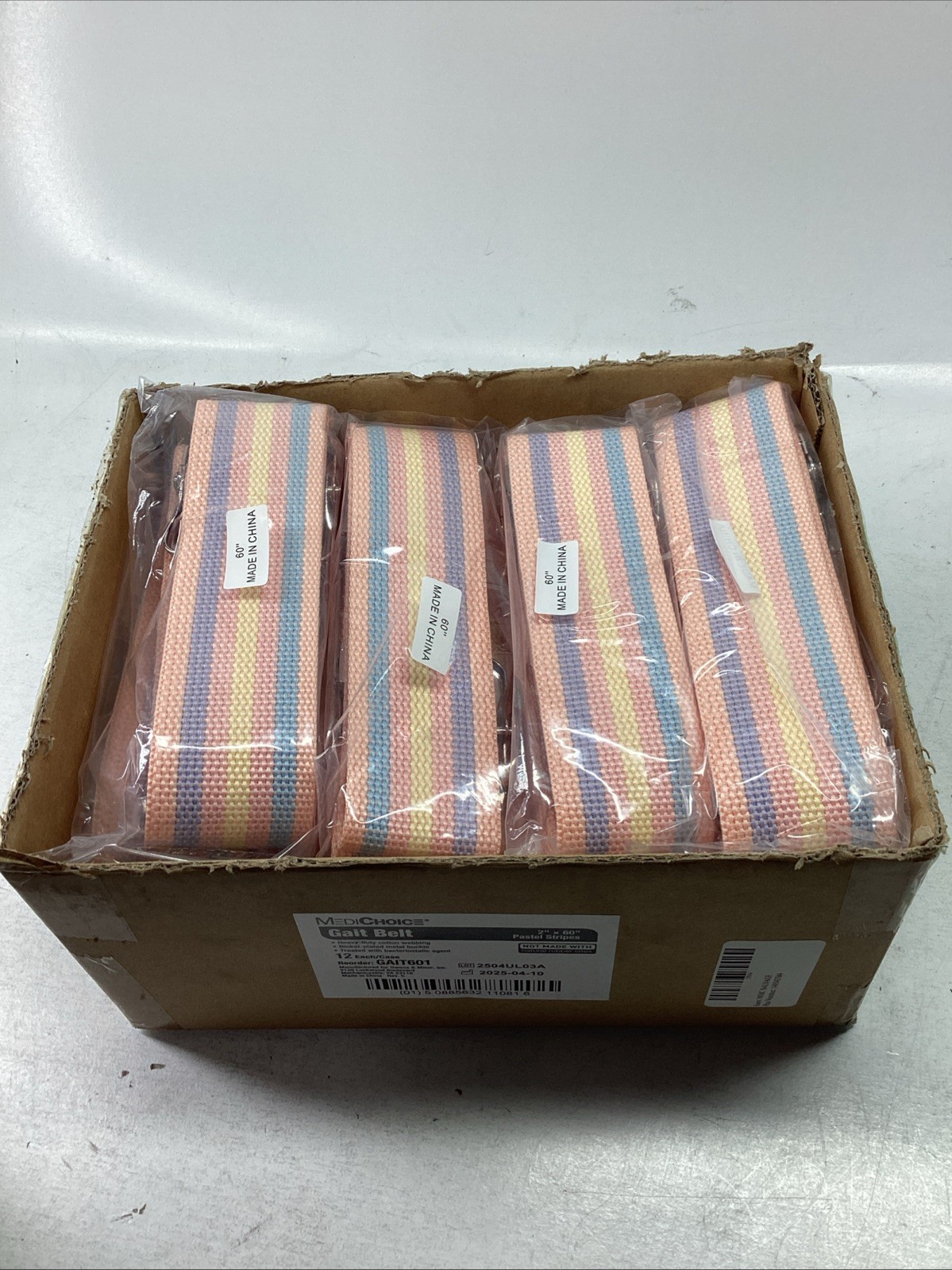 Box of 12 Medichoice Gait Belt 2" x 60"