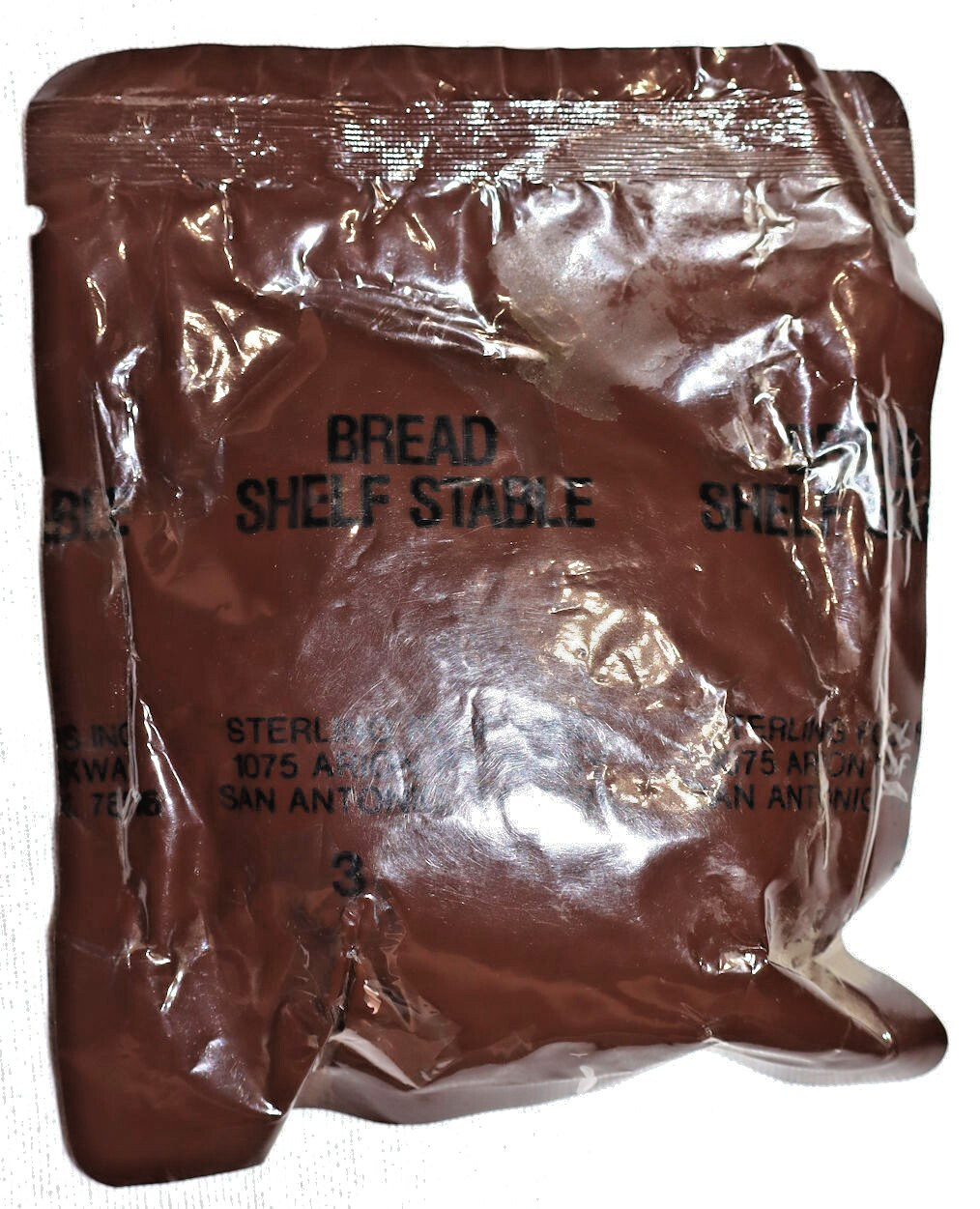 ORIGINAL UNOPENED MRE SHELF STABLE BREAD PACKET
