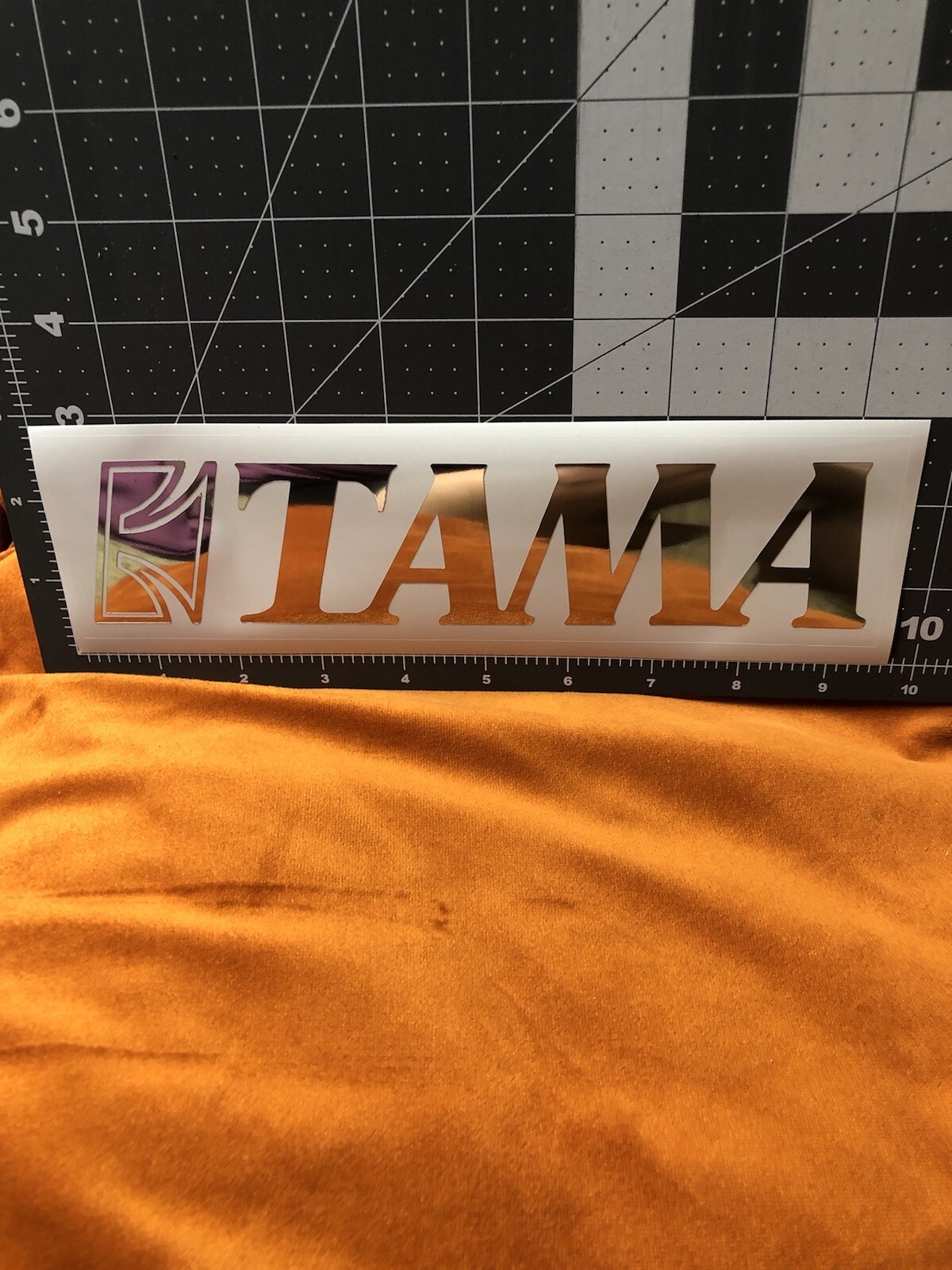 Tama Drum🥁Head Decal Logo Chrome High Quality Vinyl Ultra Shiny 🇺🇸