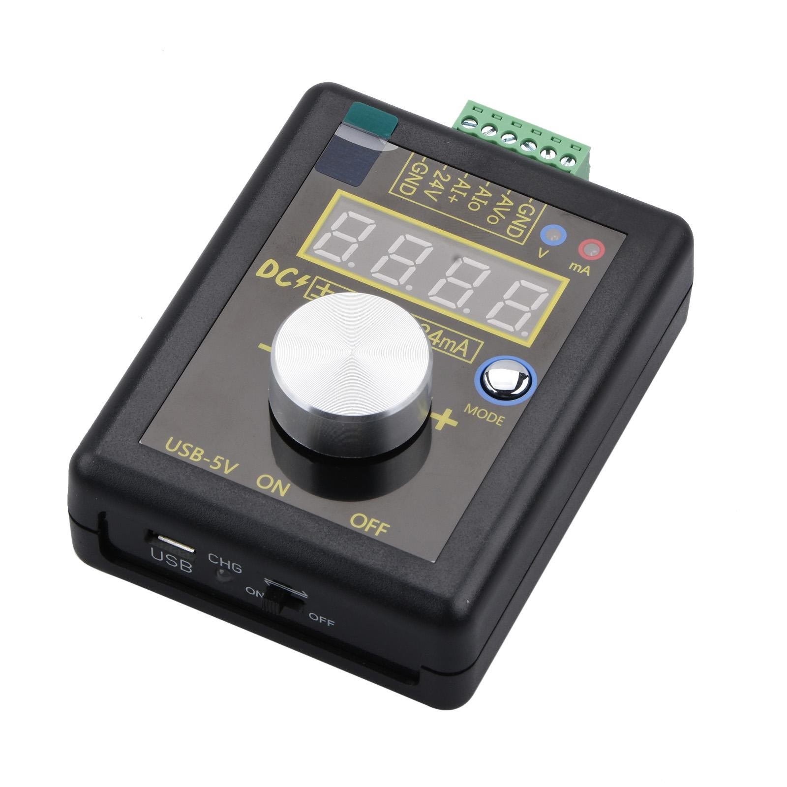 DC 0~10V 0~24mA Current Voltage Analog Simulator Signal Generator w/ Battery aa