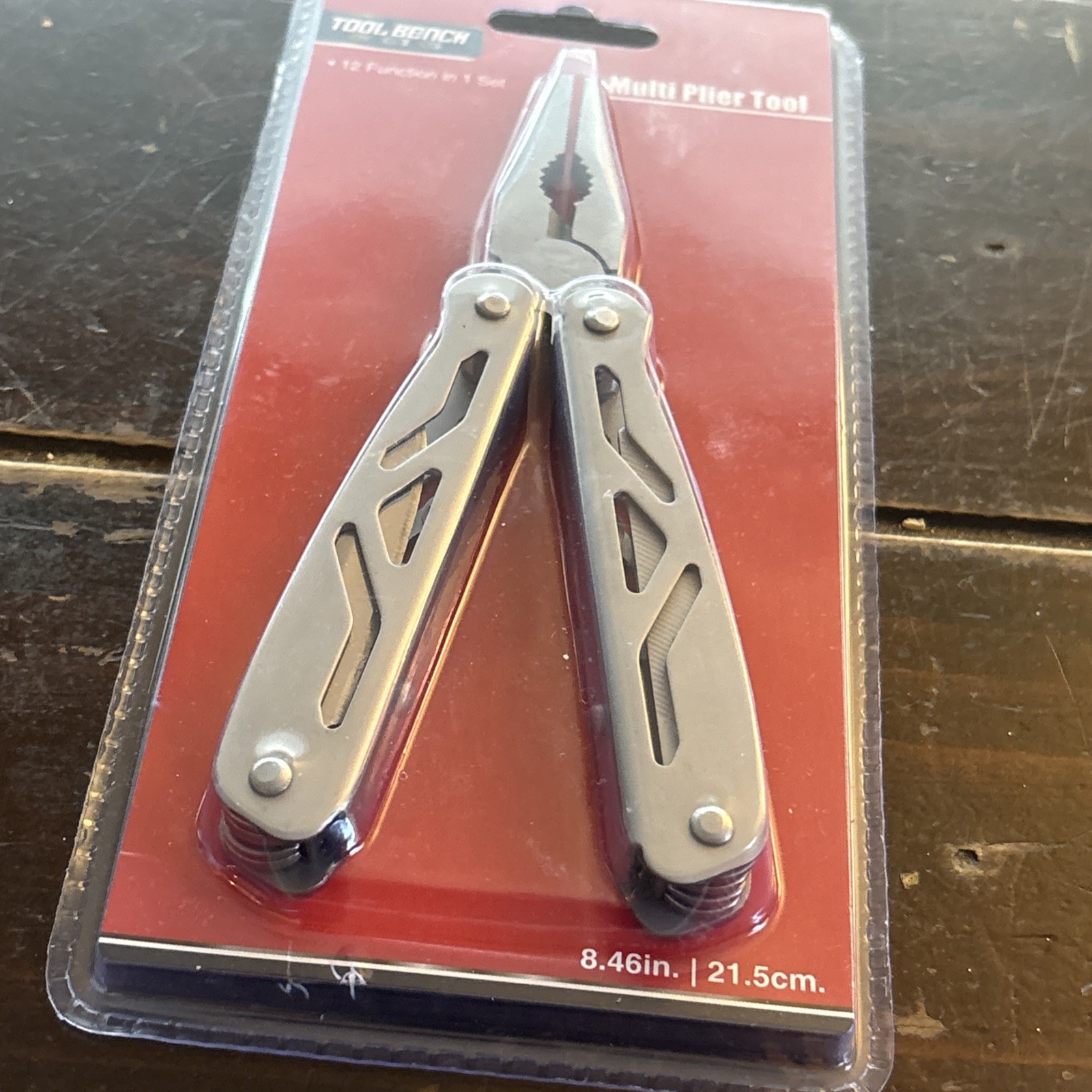 Tool Bench -- 12 Function - Compact - Stainless Steel Multi Function Plier Tool