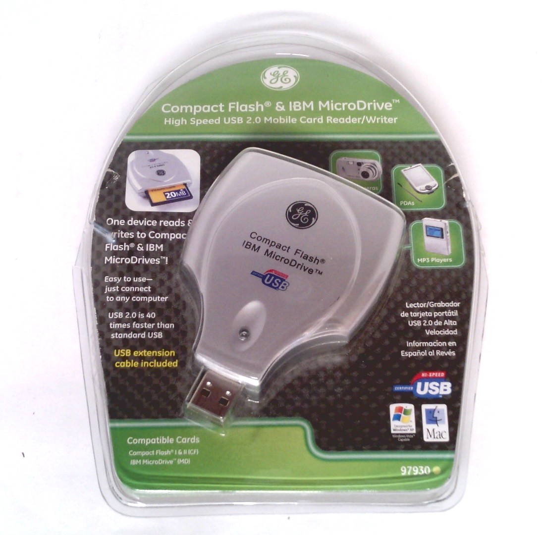✅    GE~USB 2.0~Mobile Card Reader/Writer~Model 97930