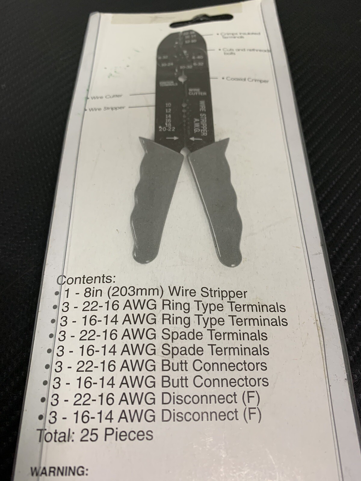 Voltage Pro Stripper / Crimper With Terminals 25 Pieces Set - NEW! FAST!