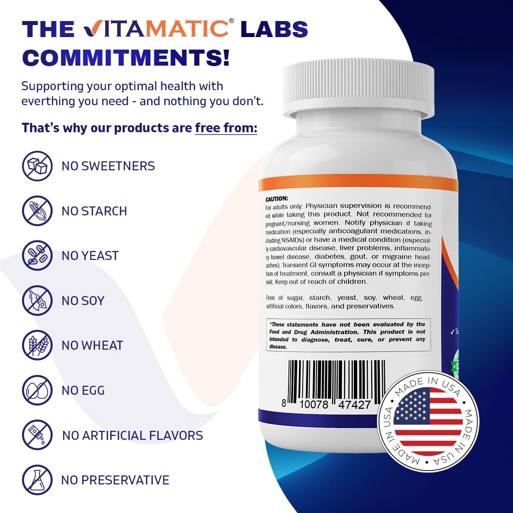 Vitamatic Niacin (Vitamin B3) 500mg, Sustained Release - 240 Tablets