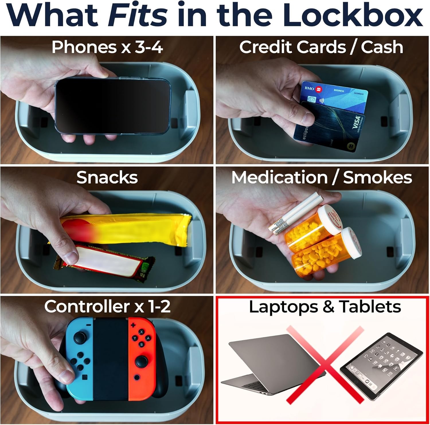 Mindsight Timed Lock Box | Unplug from Phones, Video Standard, Cloud White