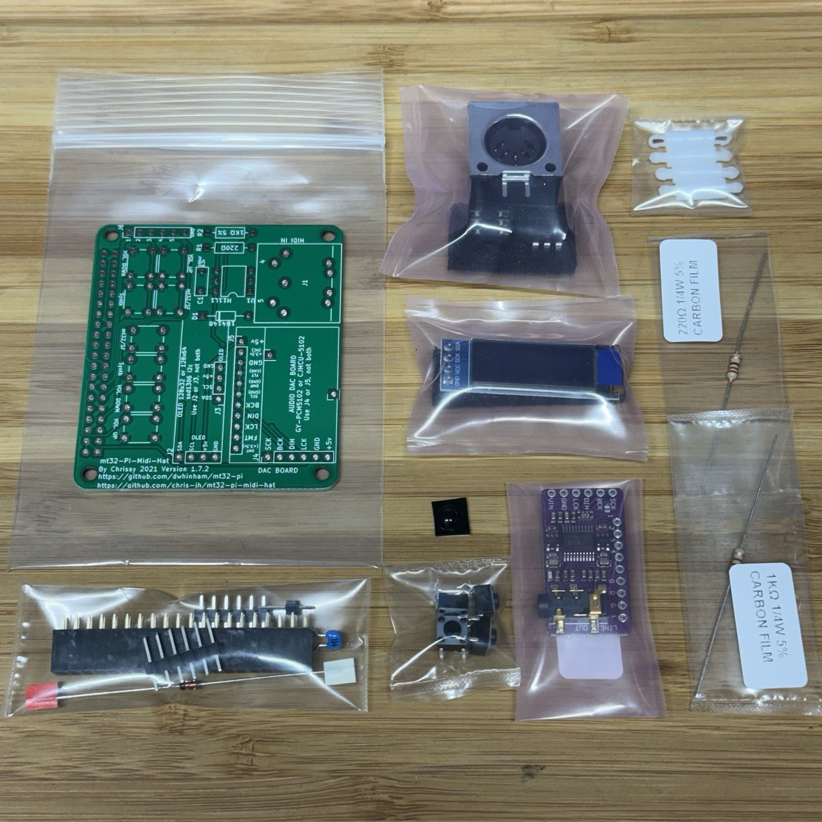 MT32-Pi MIDI HAT DIY Kit for Raspberry Pi MT-32 MIDI Synth Requires Assembly